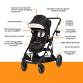 Coche con Porta Bebé Modular Morph Baby Trend